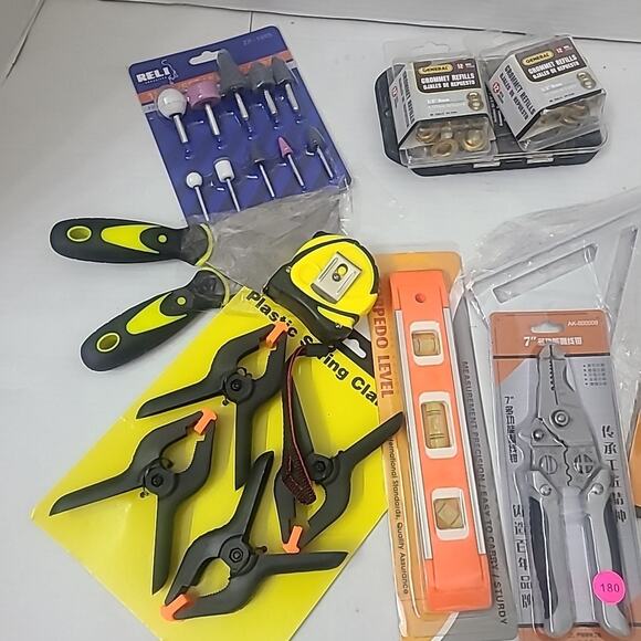 Lot Of 10 Hand Tools New Level Wire Cutters Clamps Tape Measure + More $90 Value - Picture 2 of 4